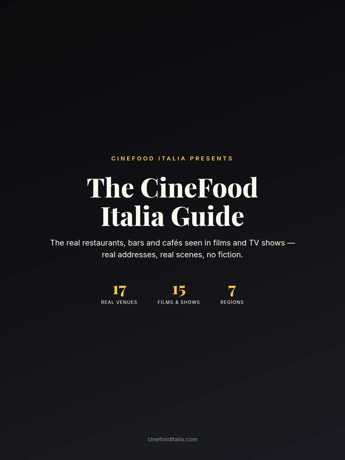 Cover of The CineFood Italia Guide